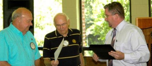 Graham and Ralph are awarded by Ron Burton for their efforts with Membership and Retention sm.jpg