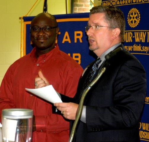 Art Rosser inducts Northlake's newest member George Baah.jpg